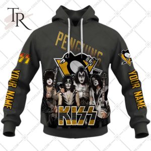 Personalized NHL Pittsburgh Penguins x Kiss Band V2 Style Hoodie 3D