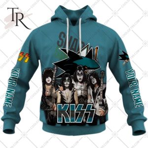Personalized NHL San Jose Sharks x Kiss Band V2 Style Hoodie 3D