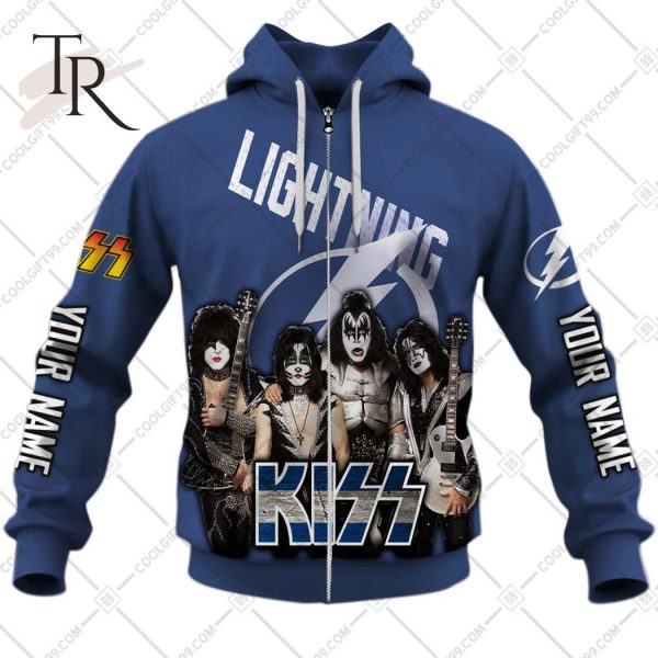 Personalized NHL Tampa Bay Lightning x Kiss Band V2 Style Hoodie 3D