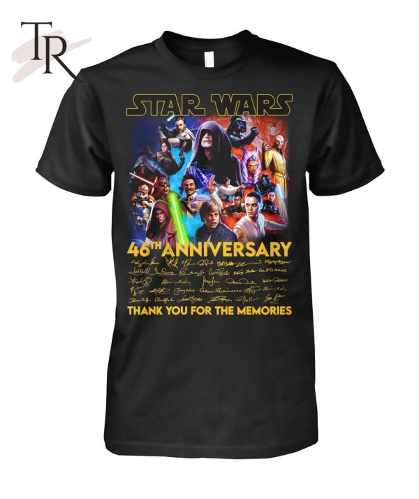 PREMIUM Star Wars 46th Anniversary Signed Thank You For The Memories T-Shirt