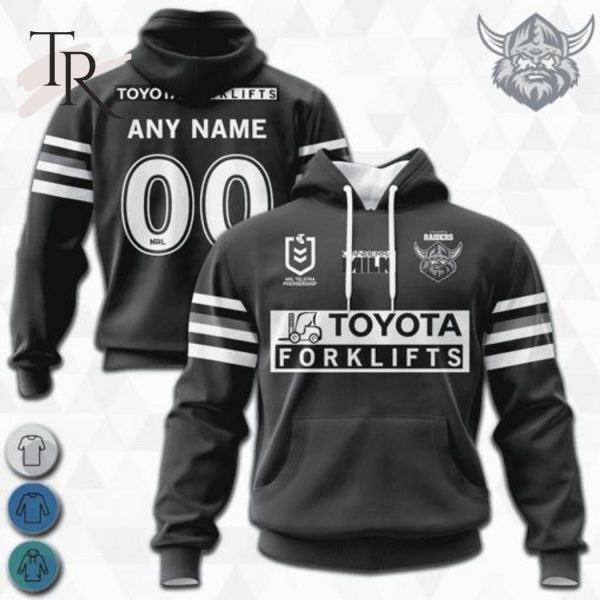 NRL Canberra Raiders Special Black And White Design Hoodie