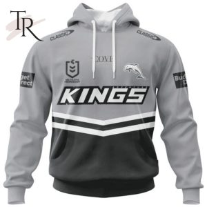 NRL Dolphins Special Black And White Design Hoodie