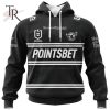 NRL Gold Coast Titans Special Black And White Design Hoodie