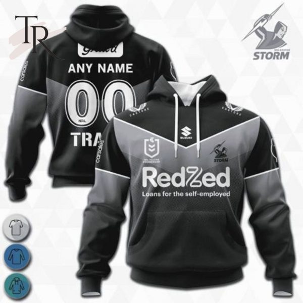 NRL Melbourne Storm Special Black And White Design Hoodie