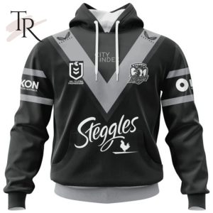 NRL Sydney Roosters Special Black And White Design Hoodie
