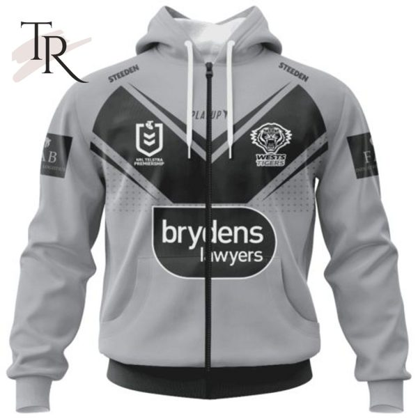 NRL Wests Tigers Special Black And White Design Hoodie