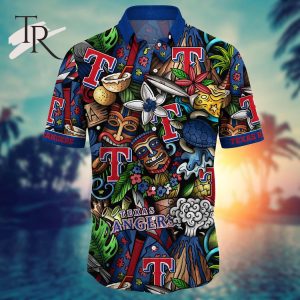 Texas Rangers MLB Hawaiian Shirt Summer Nights Aloha Shirt