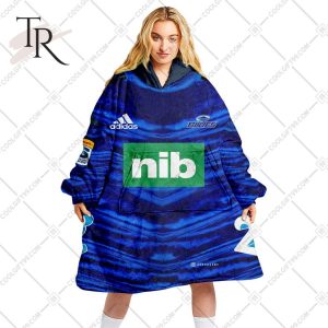 Personalized Super Rugby Blues Jersey Oodie, Flanket, Blanket Hoodie, Snuggie