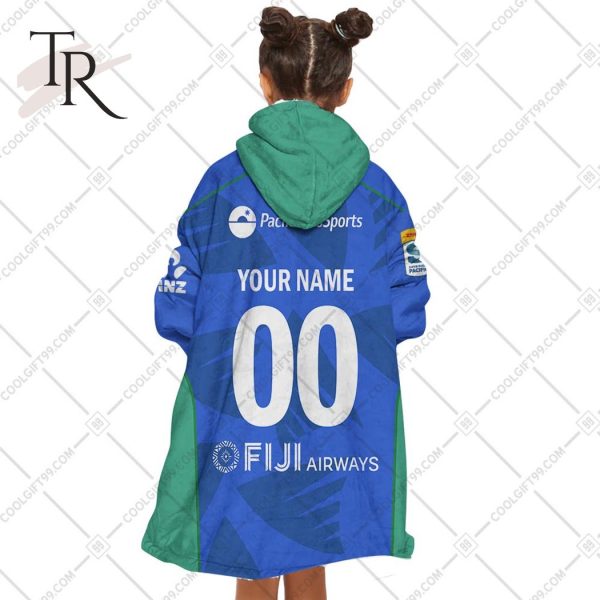 Personalized Super Rugby Fijian Drua Jersey Oodie, Flanket, Blanket Hoodie, Snuggie