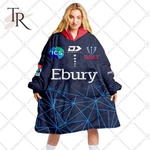 Personalized Super Rugby Melbourne Rebels Jersey Oodie, Flanket, Blanket Hoodie, Snuggie