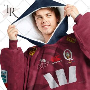Personalized Super Rugby Queensland Reds Jersey Oodie, Flanket, Blanket Hoodie, Snuggie