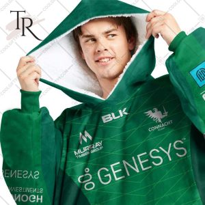 Personalized IRFU Connacht Rugby 2023 Home Jersey Style Oodie, Flanket, Blanket Hoodie, Snuggie