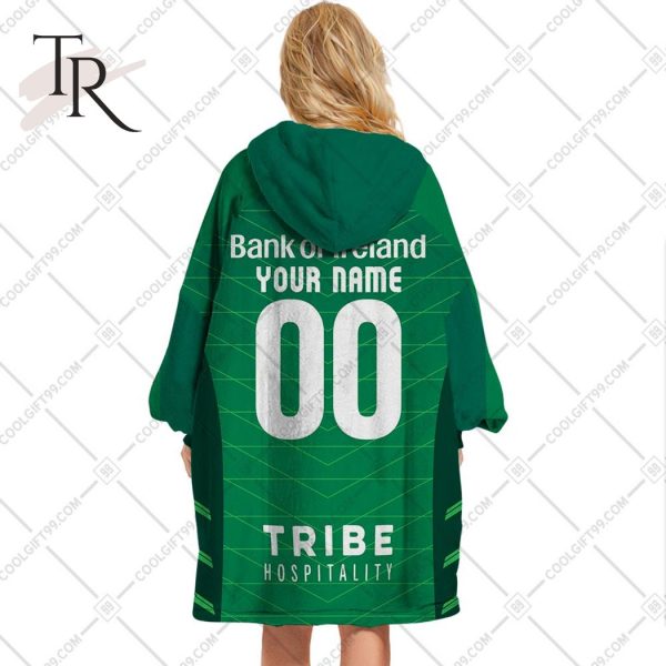 Personalized IRFU Connacht Rugby 2023 Home Jersey Style Oodie, Flanket, Blanket Hoodie, Snuggie