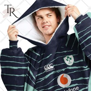 Personalized IRFU Ireland national Rugby 2023 Away Jersey Style Oodie, Flanket, Blanket Hoodie, Snuggie