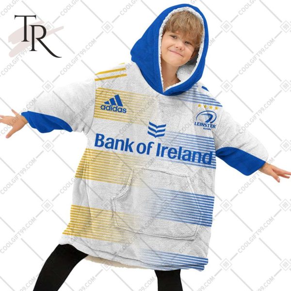 Personalized IRFU Leinster Rugby 2023 Away Jersey Style Oodie, Flanket, Blanket Hoodie, Snuggie