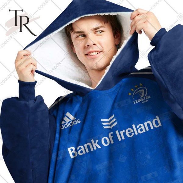 Personalized IRFU Leinster Rugby 2023 Home Jersey Style Oodie, Flanket, Blanket Hoodie, Snuggie