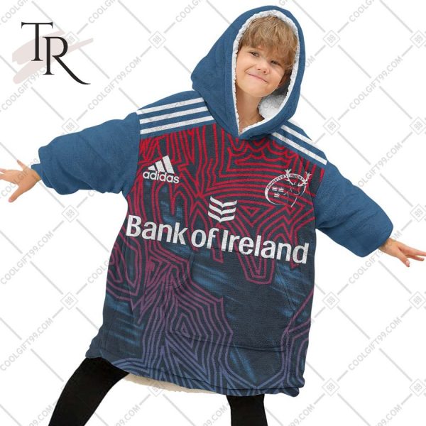 Personalized IRFU Munster Rugby 2023 Away Jersey Style Oodie, Flanket, Blanket Hoodie, Snuggie