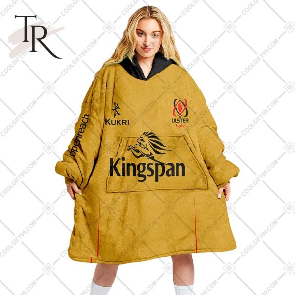 Personalized IRFU Ulster Rugby 2023 Away Jersey Style Oodie, Flanket, Blanket Hoodie, Snuggie