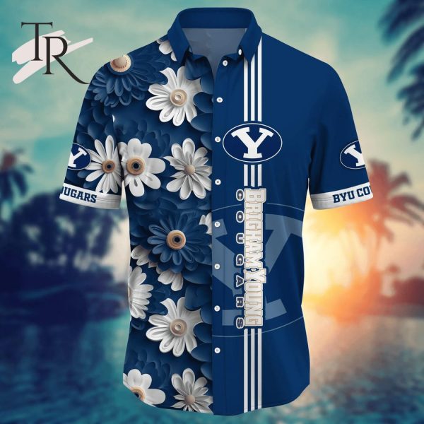 BYU Cougars NCAA3 Flower Hawaii Shirt For Fans