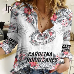 NHL Carolina Hurricanes Special Hawaiian Design Woman Casual Shirt