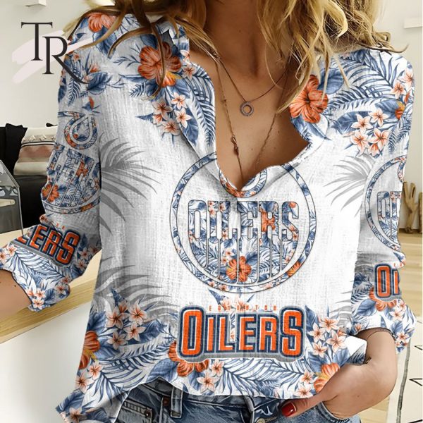 NHL Edmonton Oilers Special Hawaiian Design Woman Casual Shirt