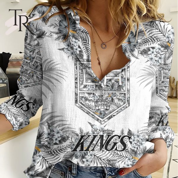 NHL Los Angeles Kings Special Hawaiian Design Woman Casual Shirt