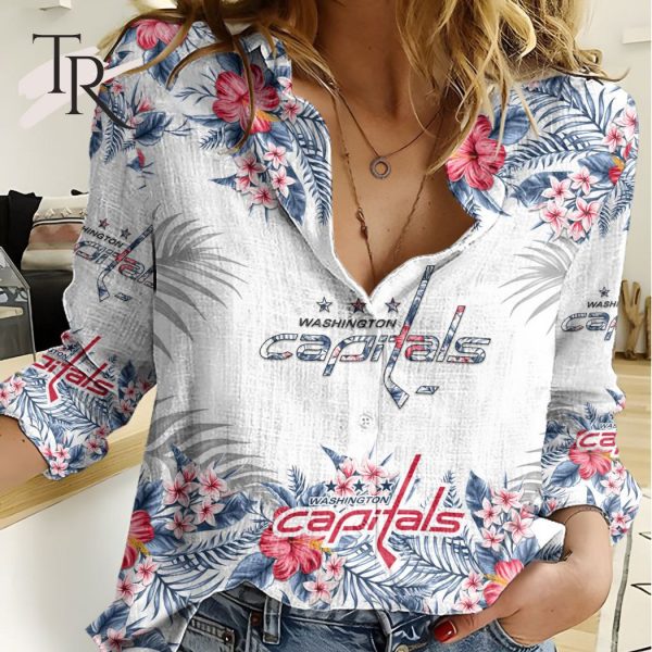 NHL Washington Capitals Special Hawaiian Design Woman Casual Shirt