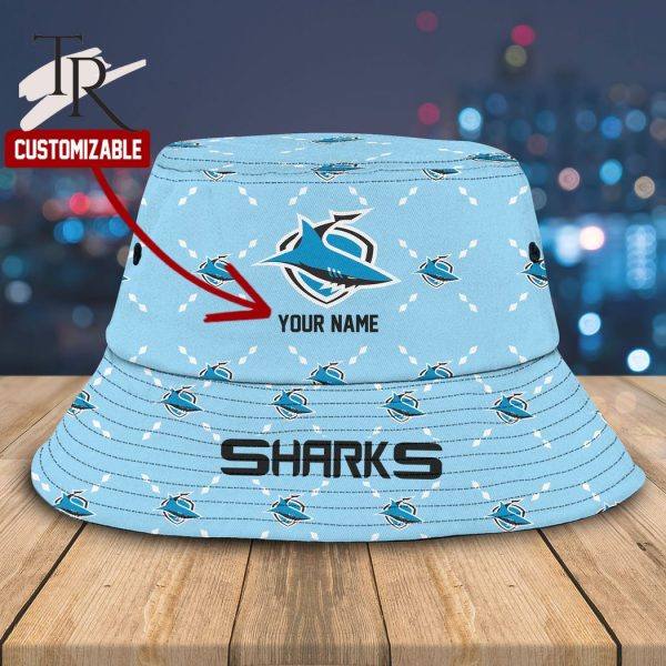 NRL Cronulla Sharks Personalized Name Bucket Hat