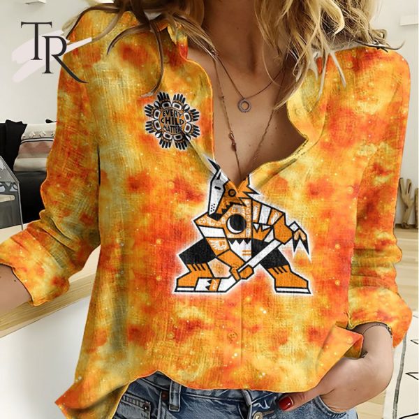 NHL Arizona Coyotes Special Orange Shirt Design Woman Casual Shirt