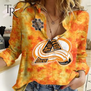 NHL Colorado Avalanche Special Orange Shirt Design Woman Casual Shirt