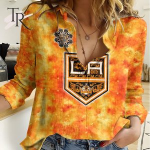 NHL Los Angeles Kings Special Orange Shirt Design Woman Casual Shirt