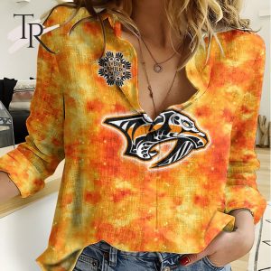 NHL Nashville Predators Special Orange Shirt Design Woman Casual Shirt