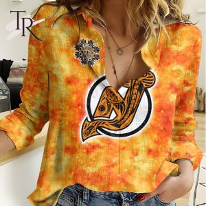 NHL New Jersey Devils Special Orange Shirt Design Woman Casual Shirt