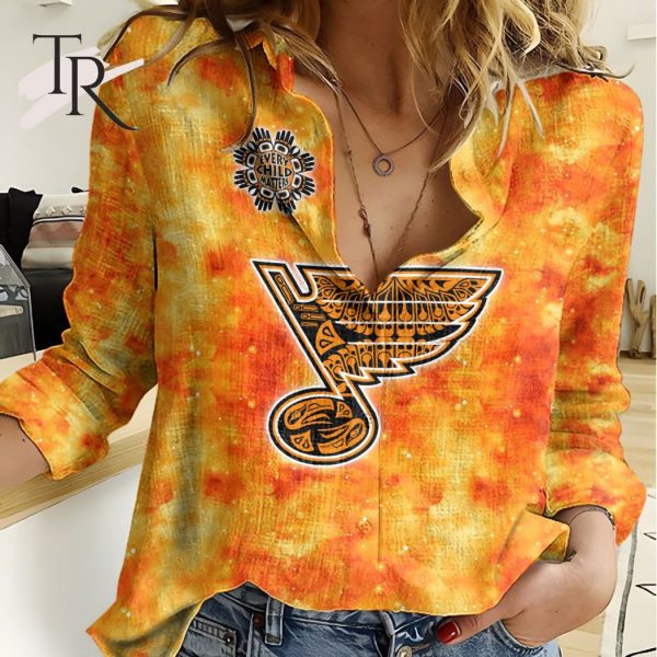 NHL St. Louis Blues Special Orange Shirt Design Woman Casual Shirt