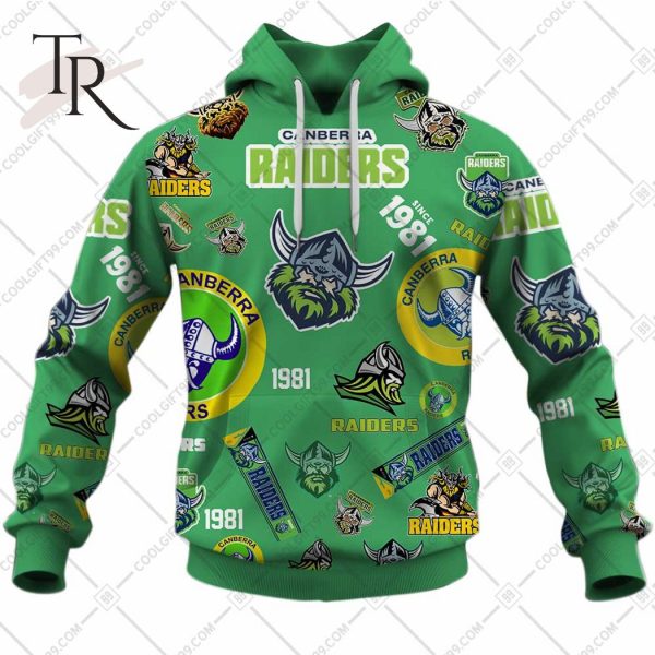 Personalized NRL Canberra Raiders Season Logo Hoodie