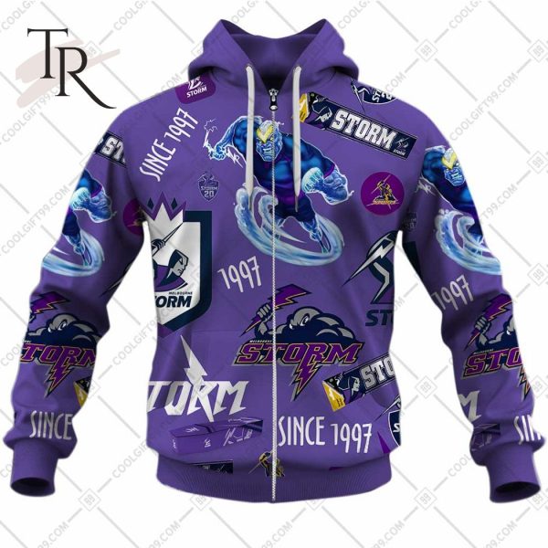 Personalized NRL Melbourne Storm Season Logo Hoodie