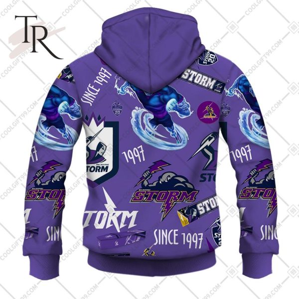 Personalized NRL Melbourne Storm Season Logo Hoodie