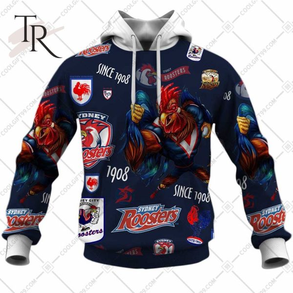 Personalized NRL Sydney Roosters Season Logo Hoodie