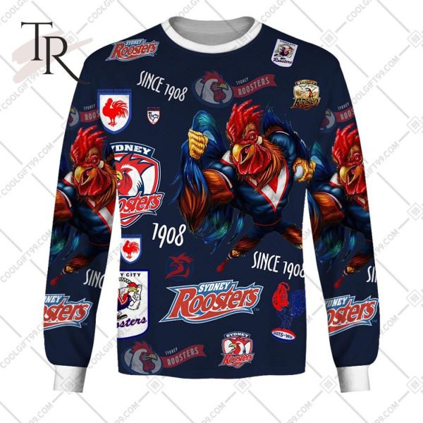 Personalized NRL Sydney Roosters Season Logo Hoodie