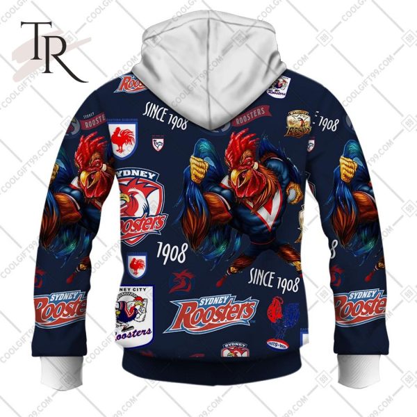 Personalized NRL Sydney Roosters Season Logo Hoodie