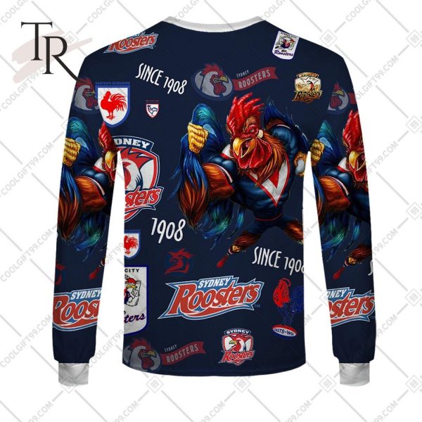 Personalized NRL Sydney Roosters Season Logo Hoodie