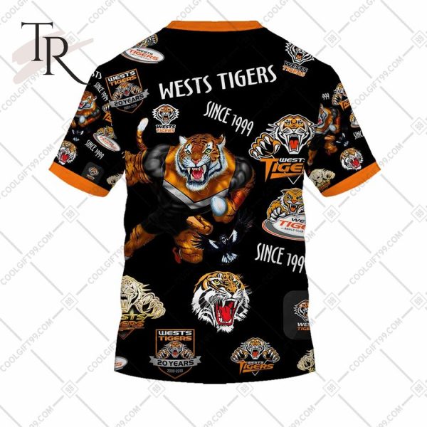 Personalized NRL Wests Tigers Season Logo Hoodie