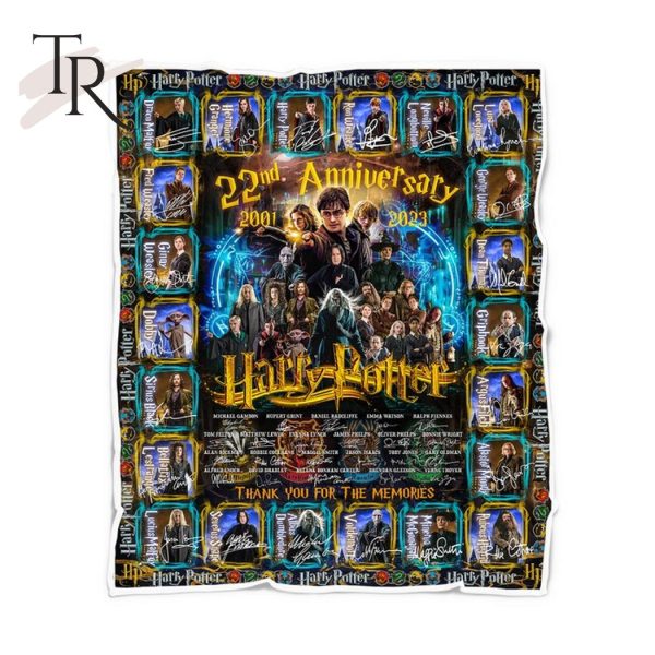 Happy 22nd Anniversary 2001 – 2023 Harry Potter Thank You For The Memories Fleece Blanket