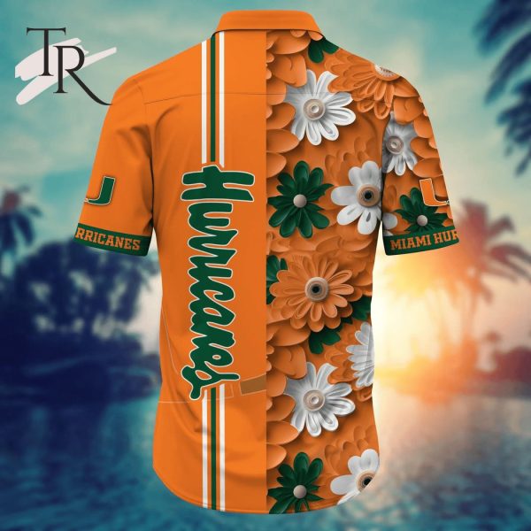 Miami Hurricanes NCAA1 Flower Hawaii Shirt For Fans