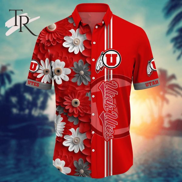 Utah Utes NCAA2 Flower Hawaii Shirt For Fans