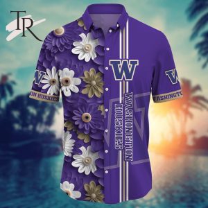 Washington Huskies NCAA1 Flower Hawaii Shirt For Fans