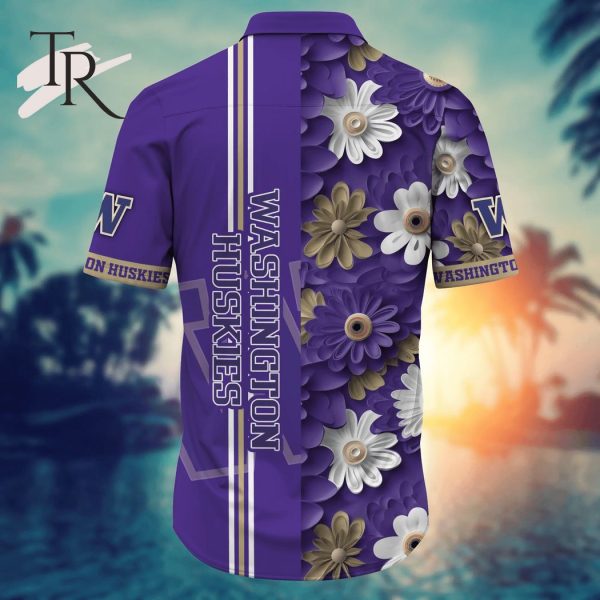 Washington Huskies NCAA1 Flower Hawaii Shirt For Fans