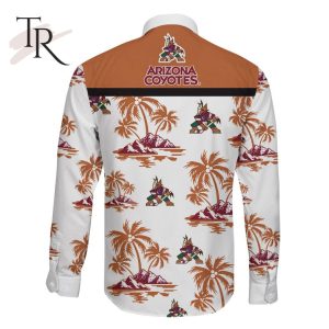 NHL Arizona Coyotes Special Hawaiian Design Long Sleeve Button Shirt