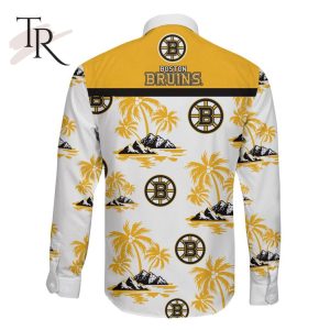 NHL Boston Bruins Special Hawaiian Design Long Sleeve Button Shirt