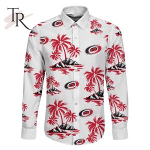 NHL Carolina Hurricanes Special Hawaiian Design Long Sleeve Button Shirt